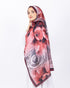 Fransız İpeği D018 Bordo, çiçekli desenli, 75 × 185 cm şal – görsel 1