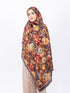 Mikro Soft Şal D001 Kahve, çiçekli desenli, 75 × 185 cm şal – görsel 1