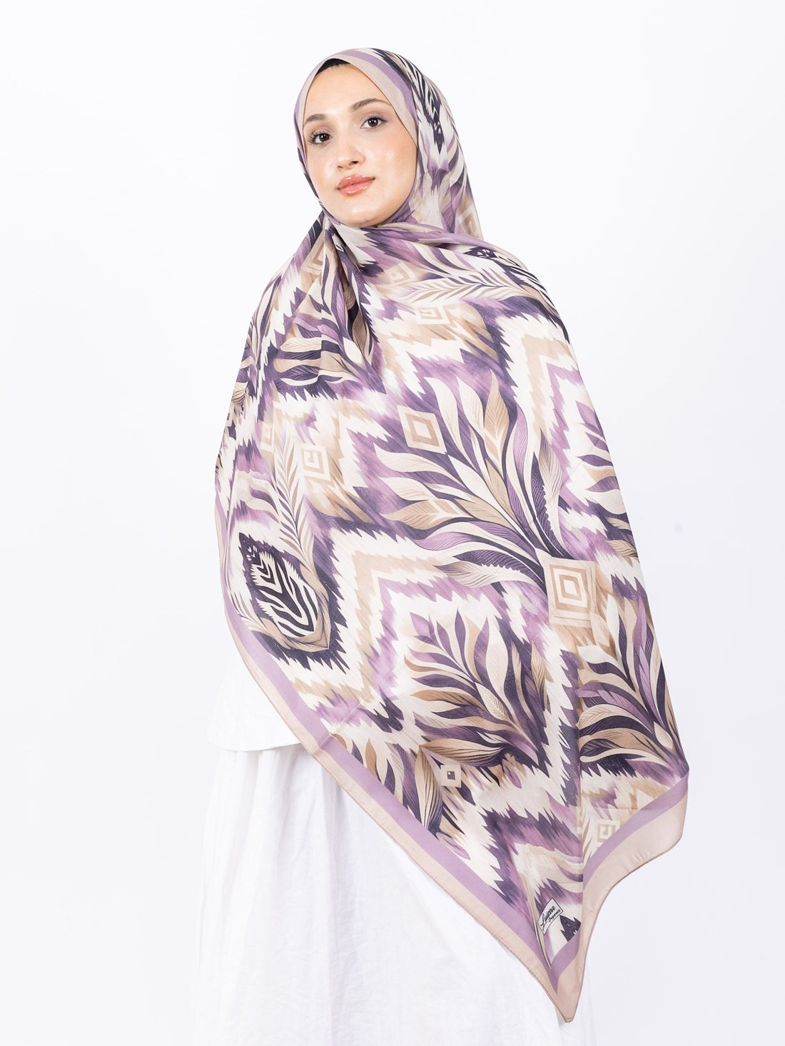 Mikro Soft Şal D008 Toprak, çiçekli desenli, 75 × 185 cm şal – görsel 2