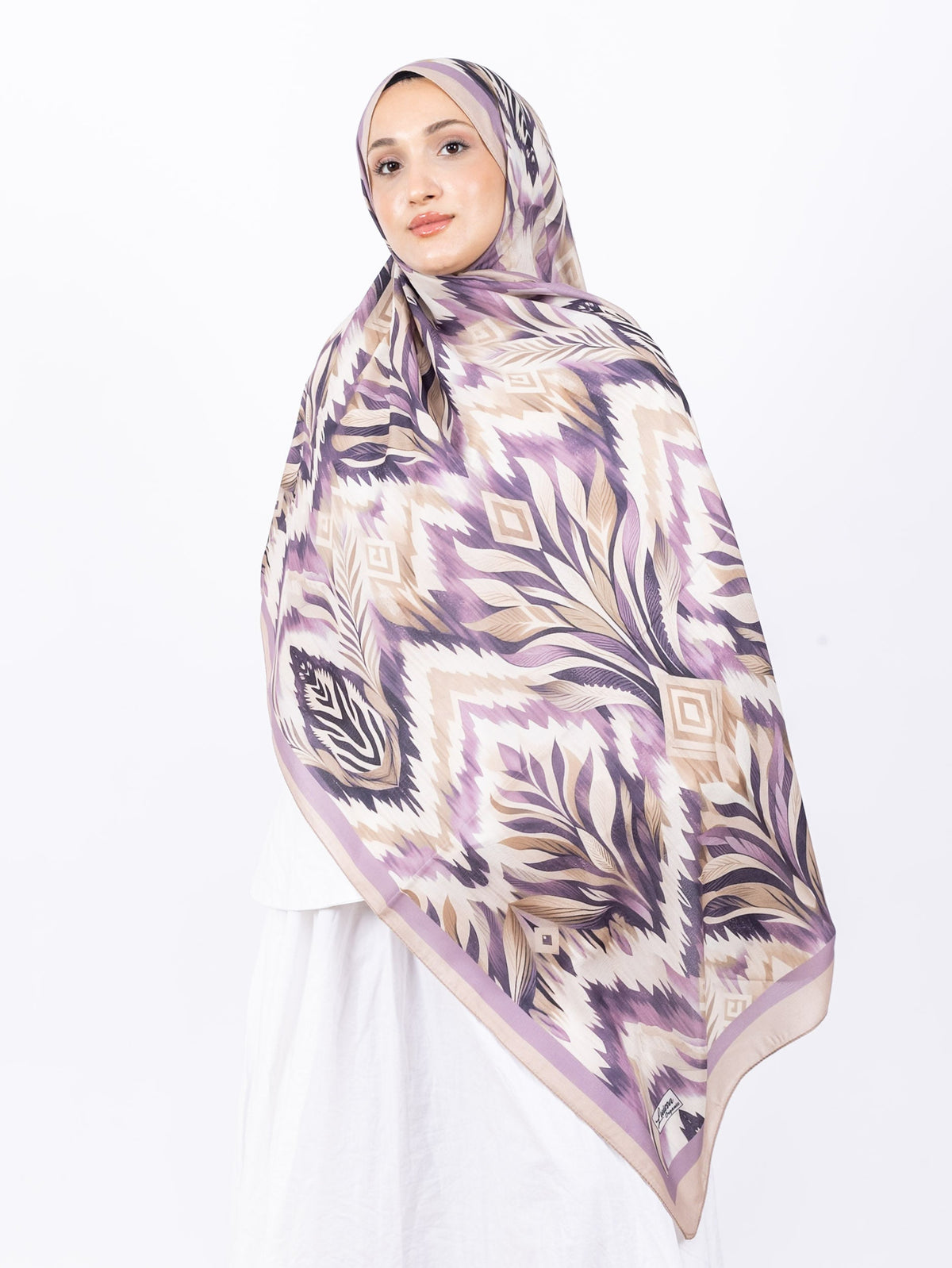 Mikro Soft Şal D008 Toprak, çiçekli desenli, 75 × 185 cm şal – görsel 2