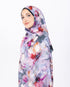 Mikro Soft Şal D015 Siyah-Gri, çiçekli desenli, 75 × 185 cm şal – görsel 1