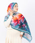 Mikro Soft Şal D004 Mint Yeşili, çiçekli desenli, 75 × 185 cm şal – görsel 1