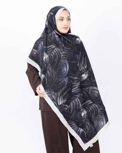 Mikro Bambu Kraş Şal D022 Taş Lacivert, 75 × 185 cm şal – görsel 2