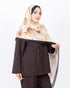 Mikro Bambu Kraş Şal D022 Siyah-Kiremit, 75 × 185 cm şal – görsel 1