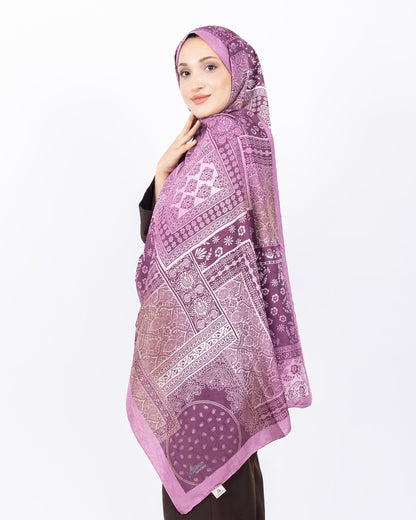Mikro Bambu Kraş Şal D034 Gül Kurusu, 75 × 185 cm şal – görsel 3