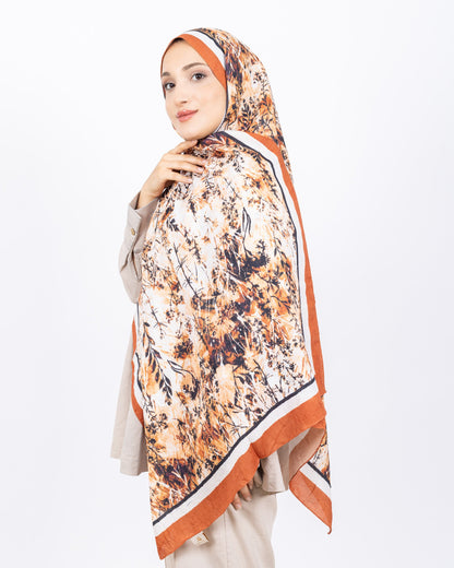 Soft Bambu Kraş Şal D037 Kiremit, 75 × 185 cm şal – görsel 3