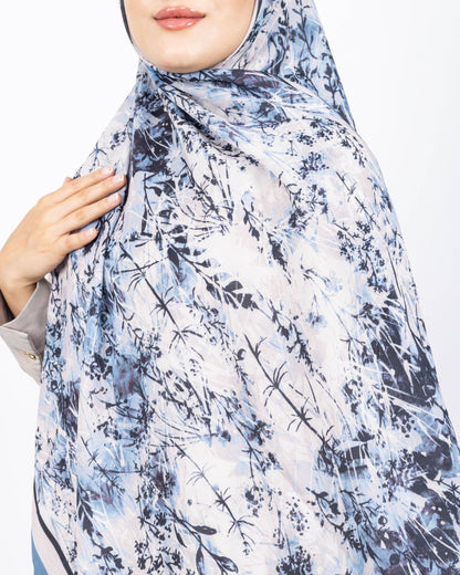 Soft Bambu Kraş Şal D037 İndigo Mavi, 75 × 185 cm şal – görsel 4