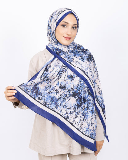 Soft Bambu Kraş Şal D037 Lacivert, 75 × 185 cm şal – görsel 2