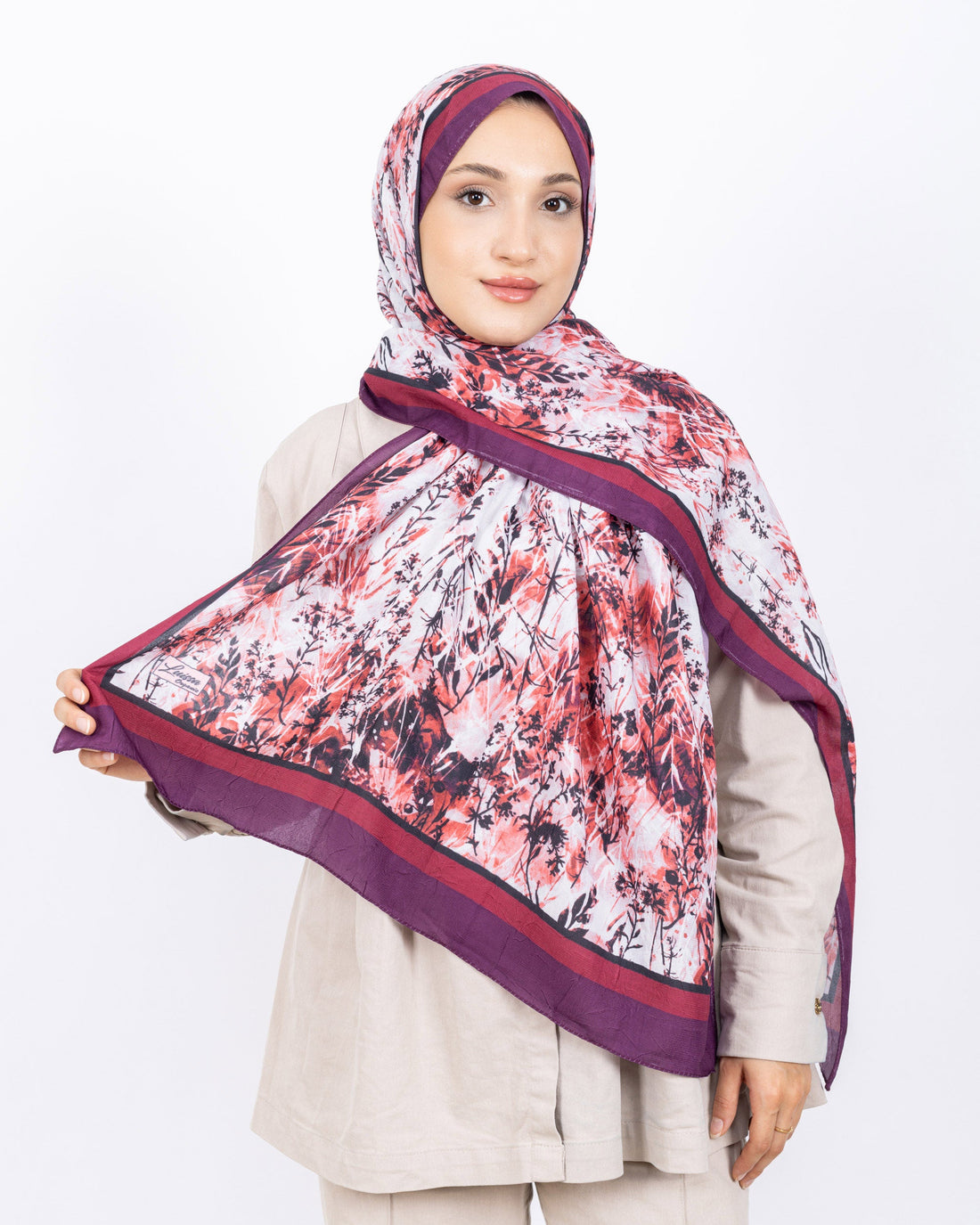 Soft Bambu Kraş Şal D037 Mor, 75 × 185 cm şal – görsel 2