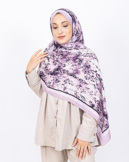 Soft Bambu Kraş Şal D037 Lila, 75 × 185 cm şal – görsel 2