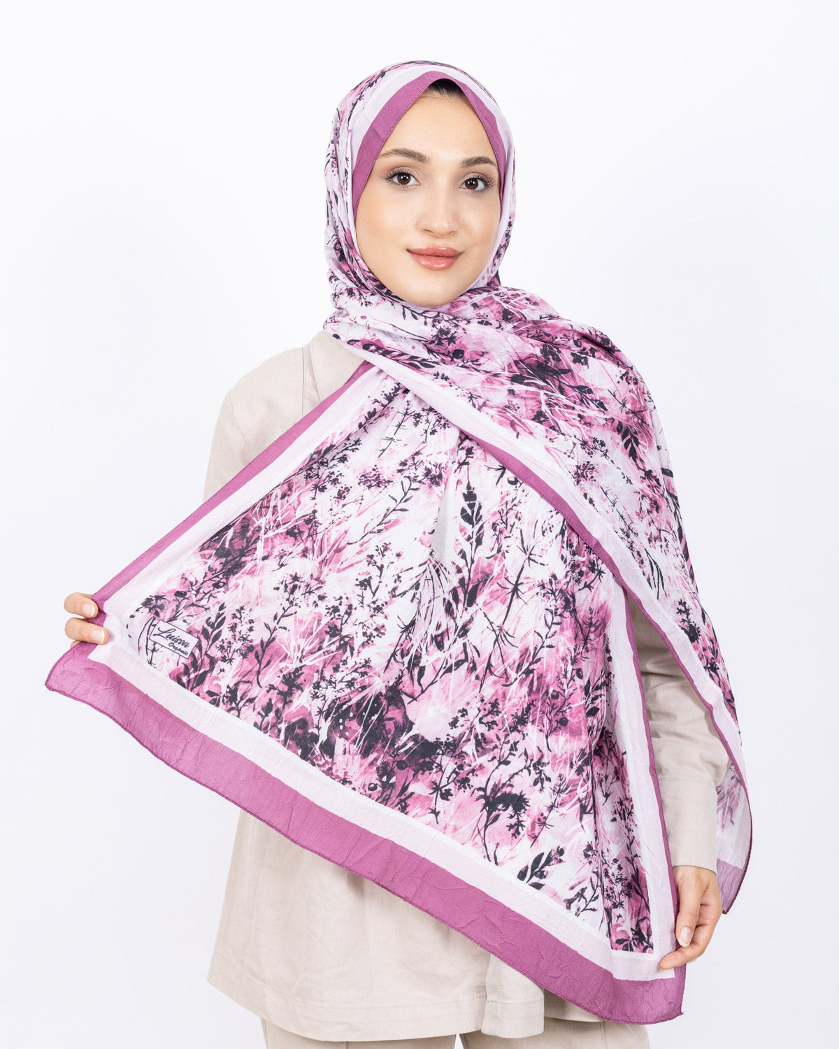 Soft Bambu Kraş Şal D037 Gül Kurusu, 75 × 185 cm şal – görsel 1