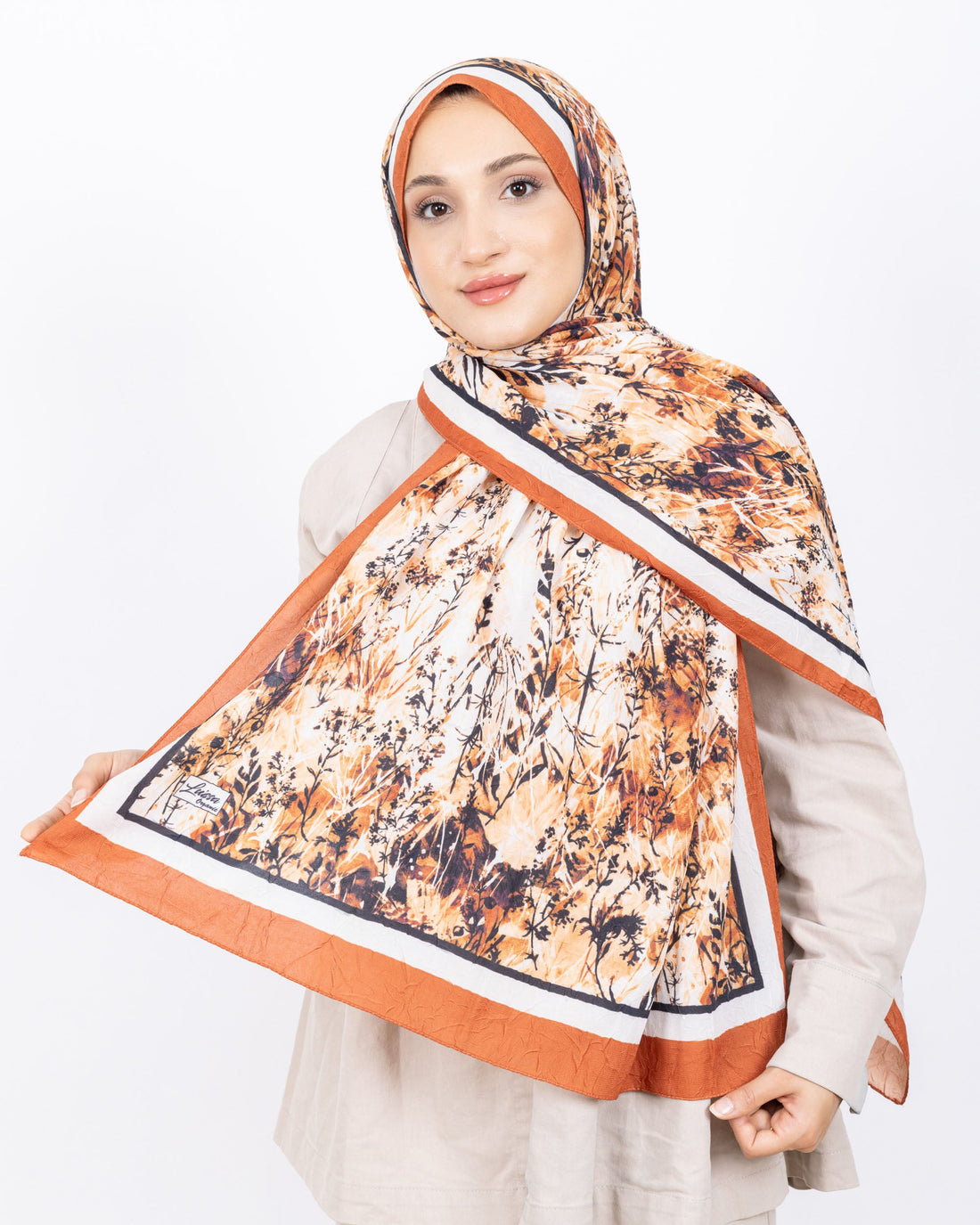 Soft Bambu Kraş Şal D037 Kiremit, 75 × 185 cm şal – görsel 2