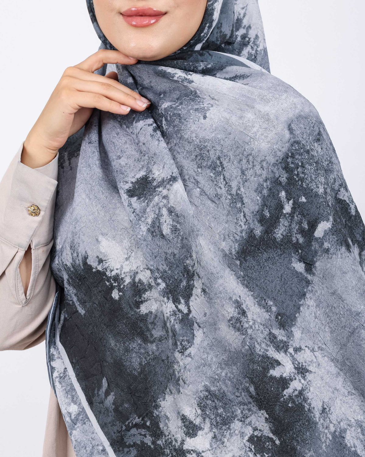 Soft Bambu Kraş Şal D038 Siyah, 75 × 185 cm şal – görsel 4