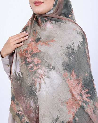 Soft Bambu Kraş Şal D038 Zeytin Yeşili, 75 × 185 cm şal – görsel 4