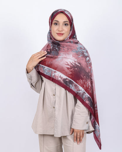 Soft Bambu Kraş Şal D038 Bordo, 75 × 185 cm şal – görsel 2