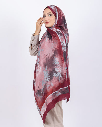 Soft Bambu Kraş Şal D038 Bordo, 75 × 185 cm şal – görsel 3