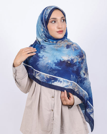 Soft Bambu Kraş Şal D038 Lacivert, 75 × 185 cm şal – görsel 3