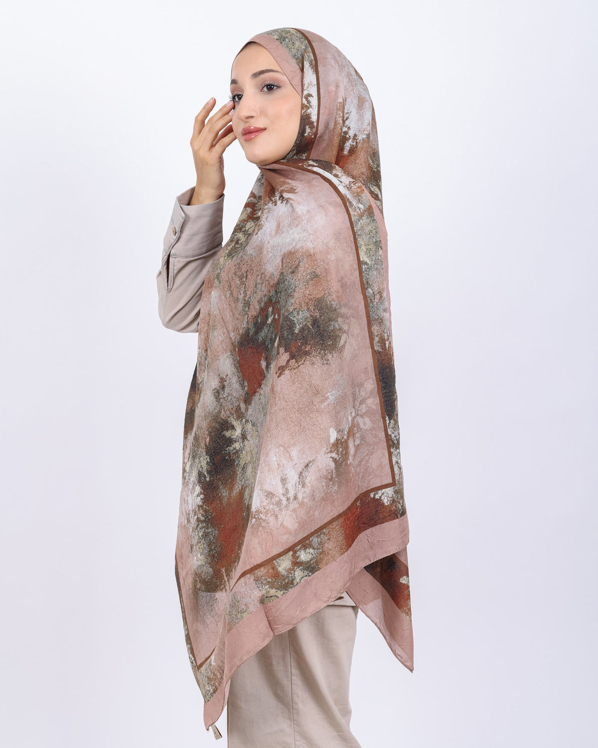 Soft Bambu Kraş Şal D038 Somon, 75 × 185 cm şal – görsel 4