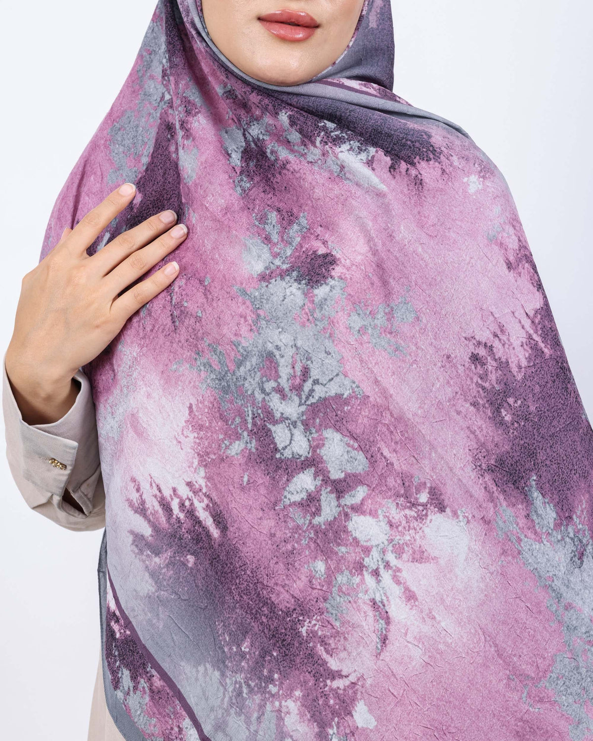 Soft Bambu Kraş Şal D038 Gri, 75 × 185 cm şal – görsel 4