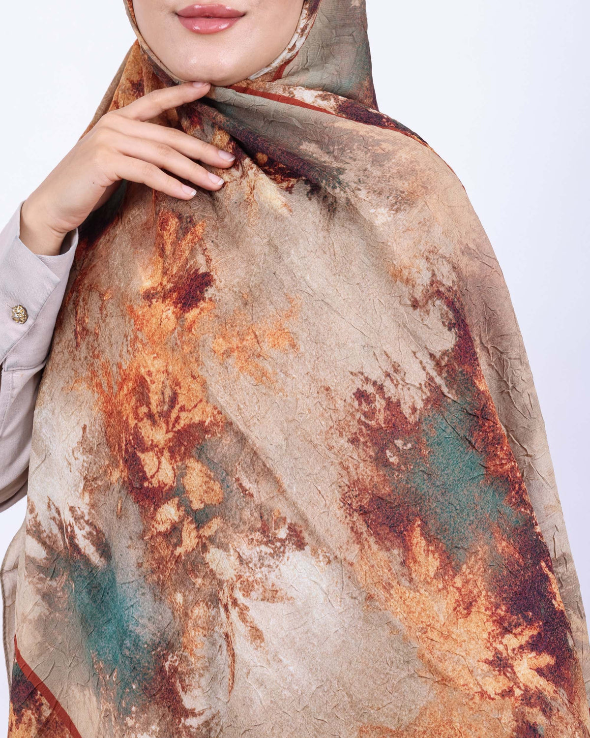 Soft Bambu Kraş Şal D038 Gold, 75 × 185 cm şal – görsel 4