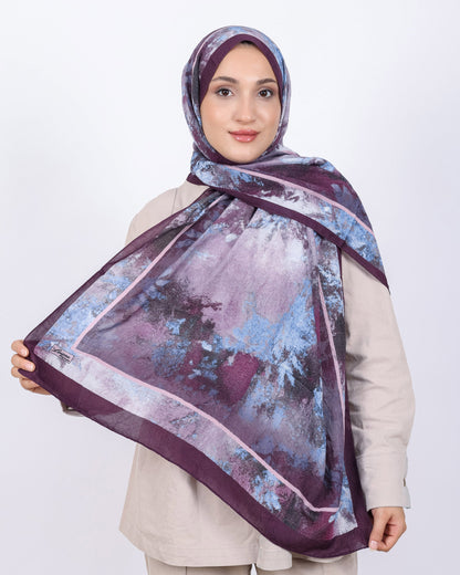 Soft Bambu Kraş Şal D038 Mürdüm, 75 × 185 cm şal – görsel 2