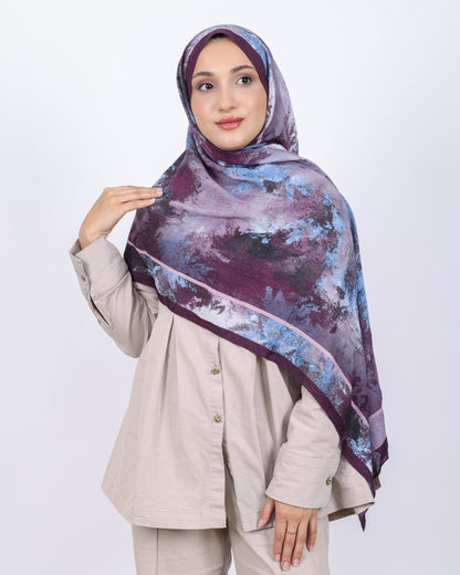 Soft Bambu Kraş Şal D038 Mürdüm, 75 × 185 cm şal – görsel 3