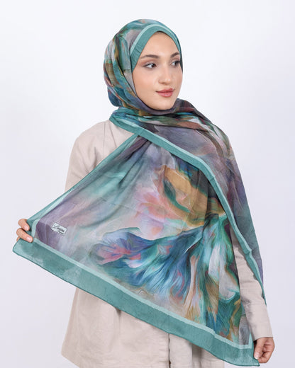 Soft Bambu Kraş Şal D039 Mint Yeşili, 75 × 185 cm şal – görsel 2