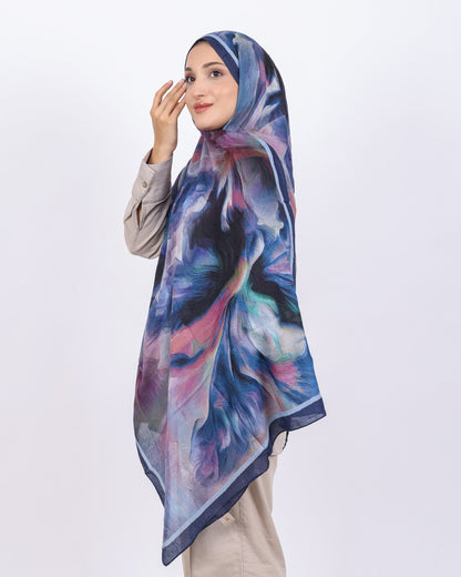 Soft Bambu Kraş Şal D039 Lacivert, 75 × 185 cm şal – görsel 4