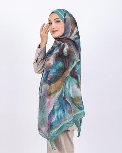 Soft Bambu Kraş Şal D039 Mint Yeşili, 75 × 185 cm şal – görsel 3