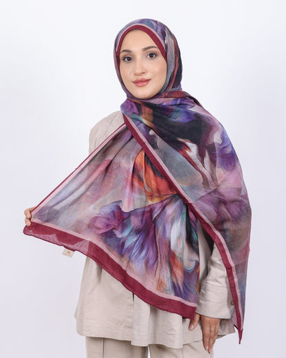 Soft Bambu Kraş Şal D039 Bordo, 75 × 185 cm şal – görsel 2