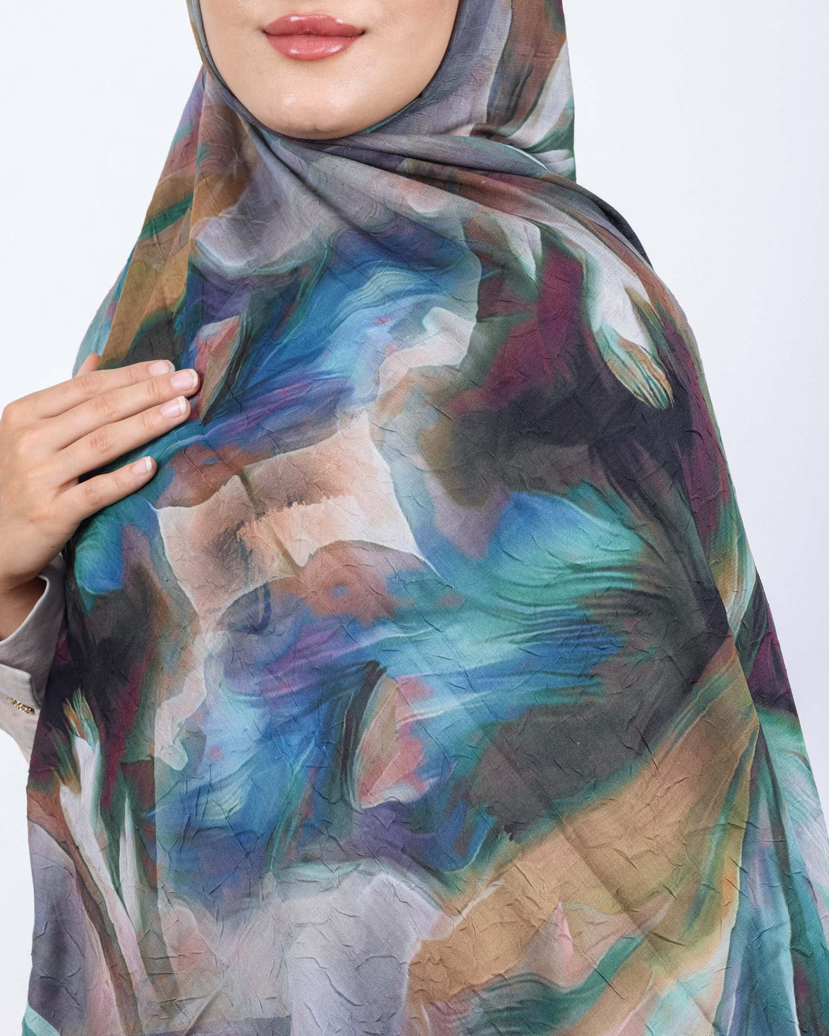 Soft Bambu Kraş Şal D039 Mint Yeşili, 75 × 185 cm şal – görsel 4