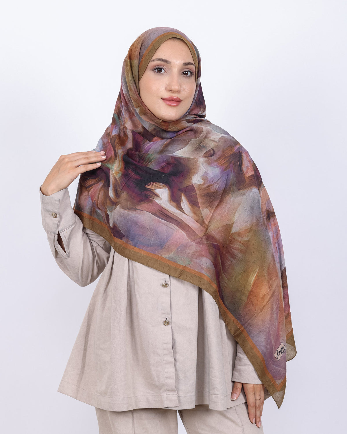 Soft Bambu Kraş Şal D039 Hardal, 75 × 185 cm şal – görsel 3