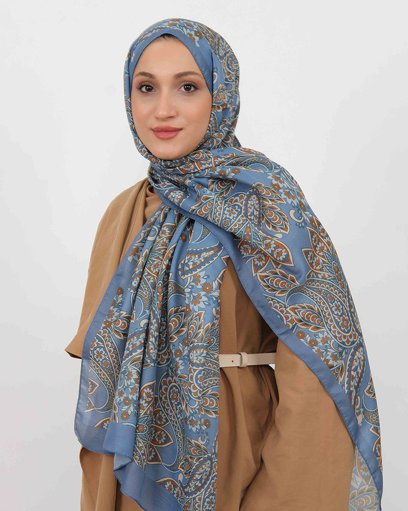 Soft Şal D057 İndigo Mavi, 75 × 185 cm şal – görsel 2