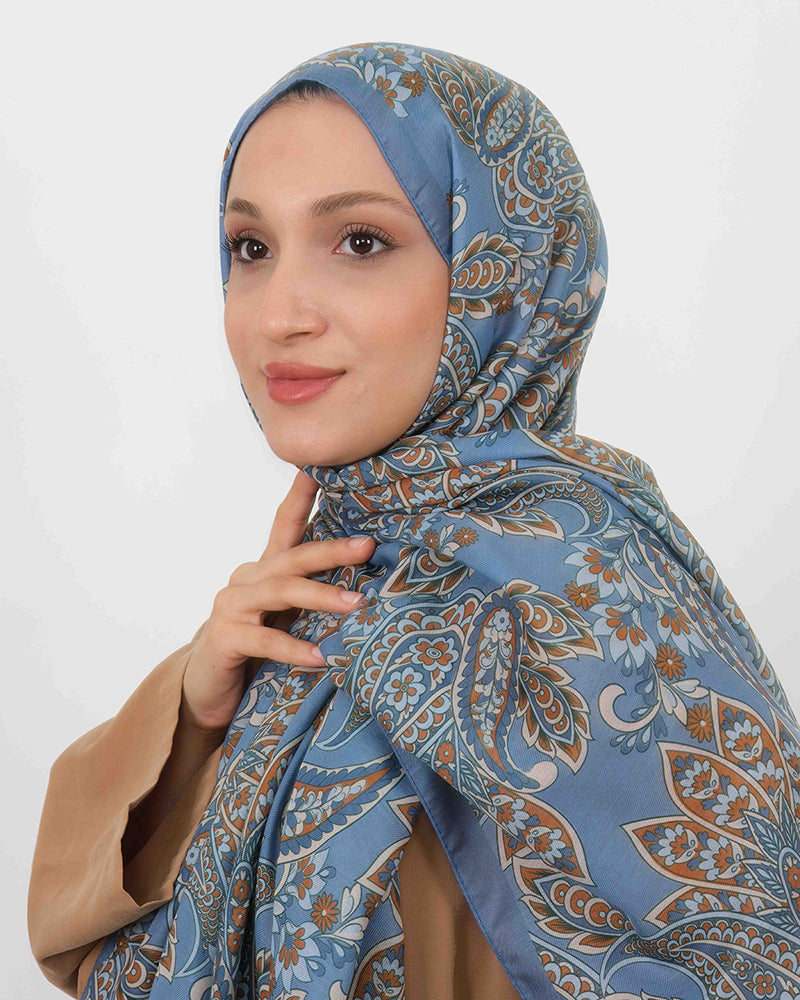 Soft Şal D057 İndigo Mavi, 75 × 185 cm şal – görsel 1