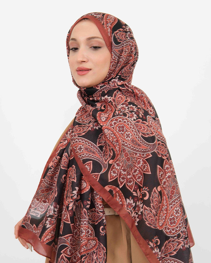 Soft Şal D057 Kiremit, 75 × 185 cm şal – görsel 2