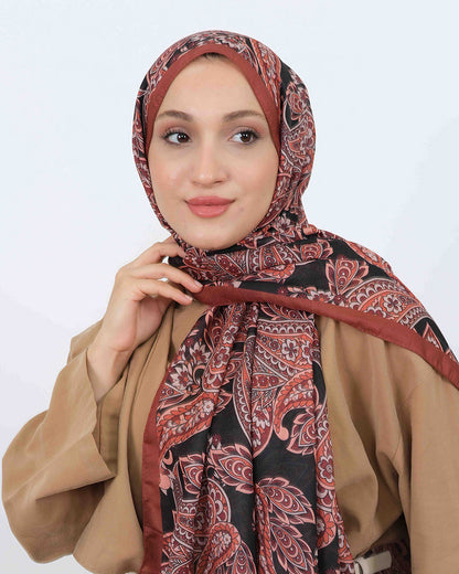 Soft Şal D057 Kiremit, 75 × 185 cm şal – görsel 3