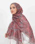 Soft Şal D057 Vizon-Kırmızı, 75 × 185 cm şal – görsel 1