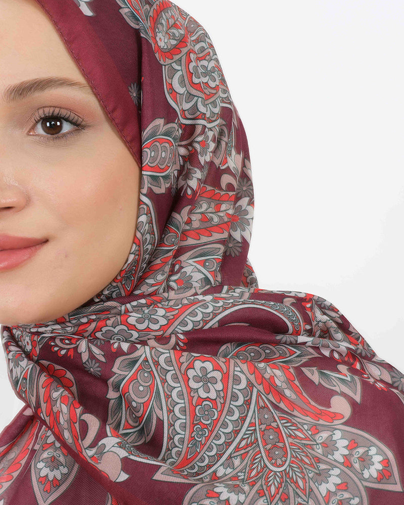 Soft Şal D057 Bordo, 75 × 185 cm şal – görsel 4