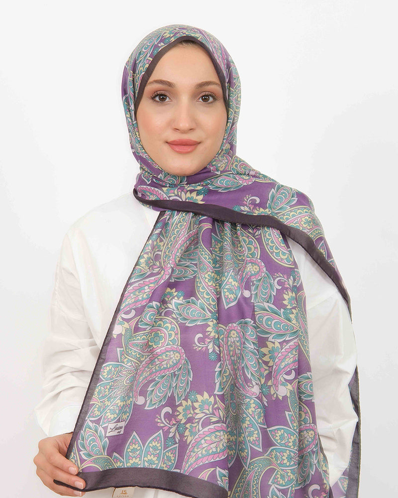 Soft Şal D057 Mor, 75 × 185 cm şal – görsel 2