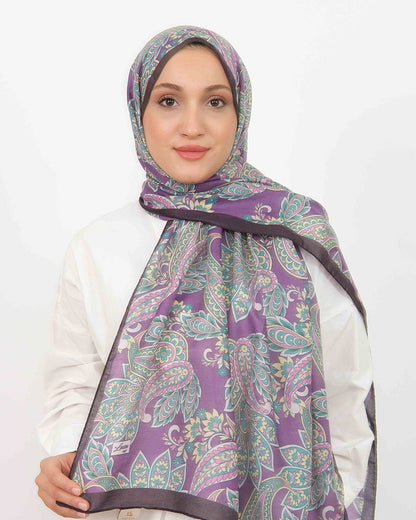Soft Şal D057 Mor, 75 × 185 cm şal – görsel 2