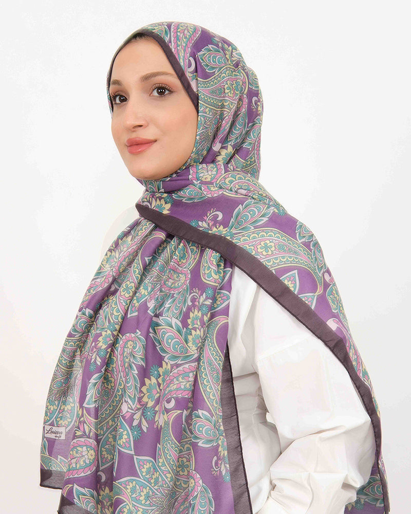 Soft Şal D057 Mor, 75 × 185 cm şal – görsel 3