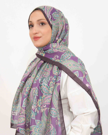 Soft Şal D057 Mor, 75 × 185 cm şal – görsel 3