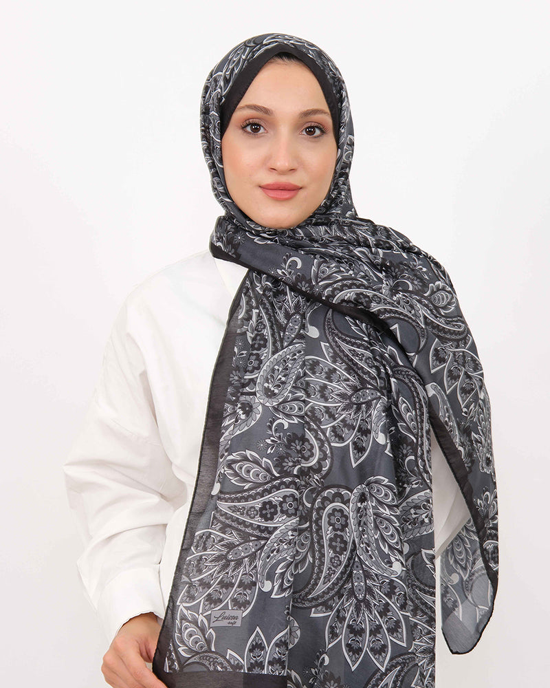Soft Şal D057 Siyah, 75 × 185 cm şal – görsel 2