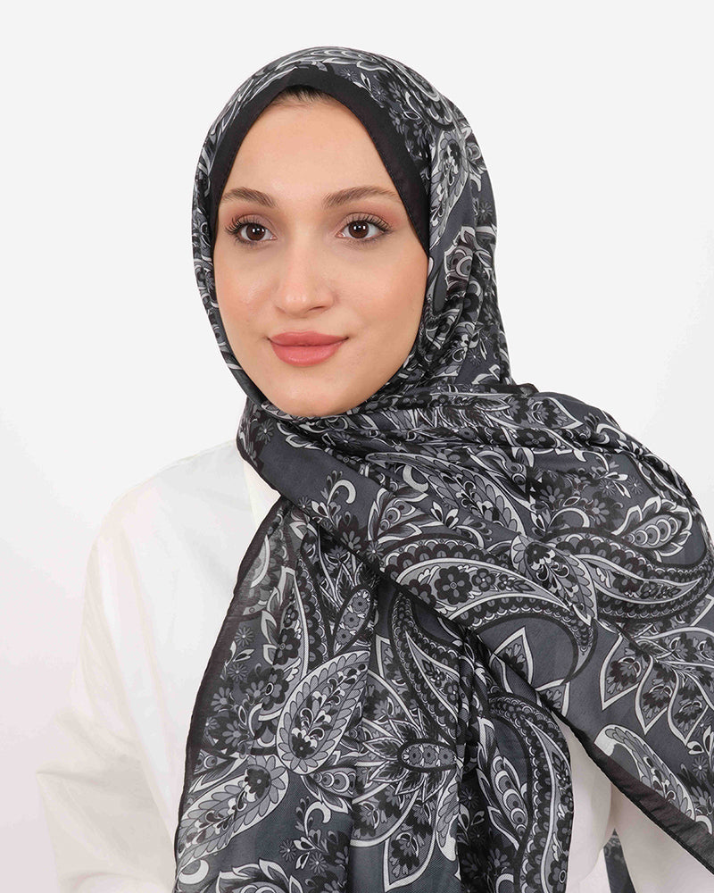 Soft Şal D057 Siyah, 75 × 185 cm şal – görsel 3