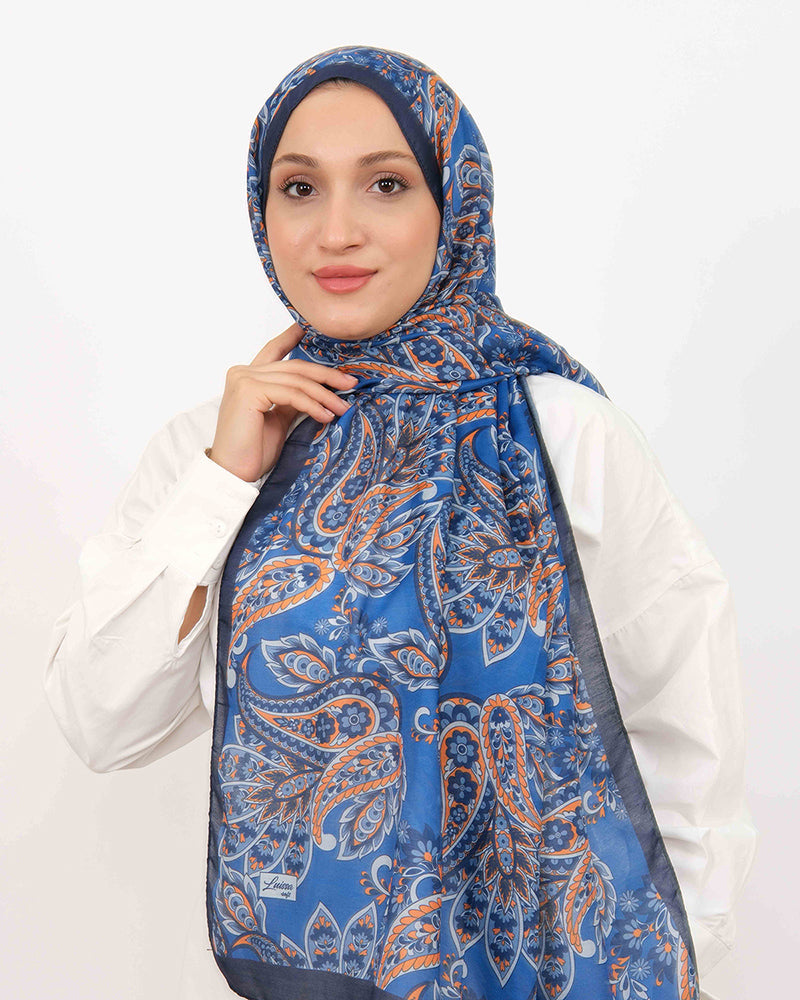 Soft Şal D057 Lacivert, 75 × 185 cm şal – görsel 2