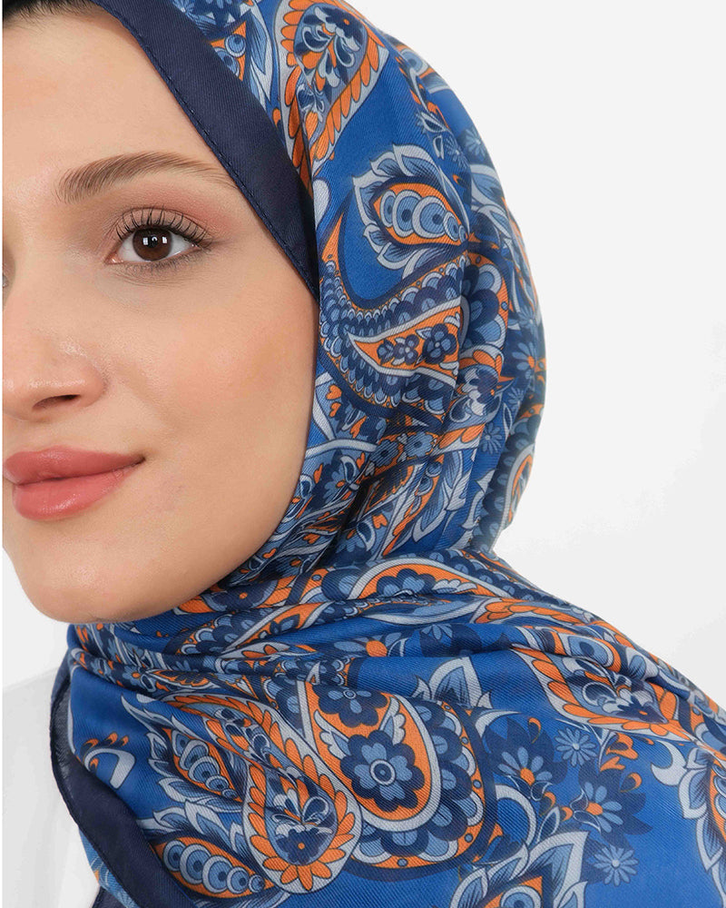 Soft Şal D057 Lacivert, 75 × 185 cm şal – görsel 4