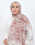 Soft Şal D058 Pudra, çiçekli desenli, 75 × 185 cm şal – görsel 1