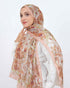 Soft Şal D058 Gül Kurusu, çiçekli desenli, 75 × 185 cm şal – görsel 1