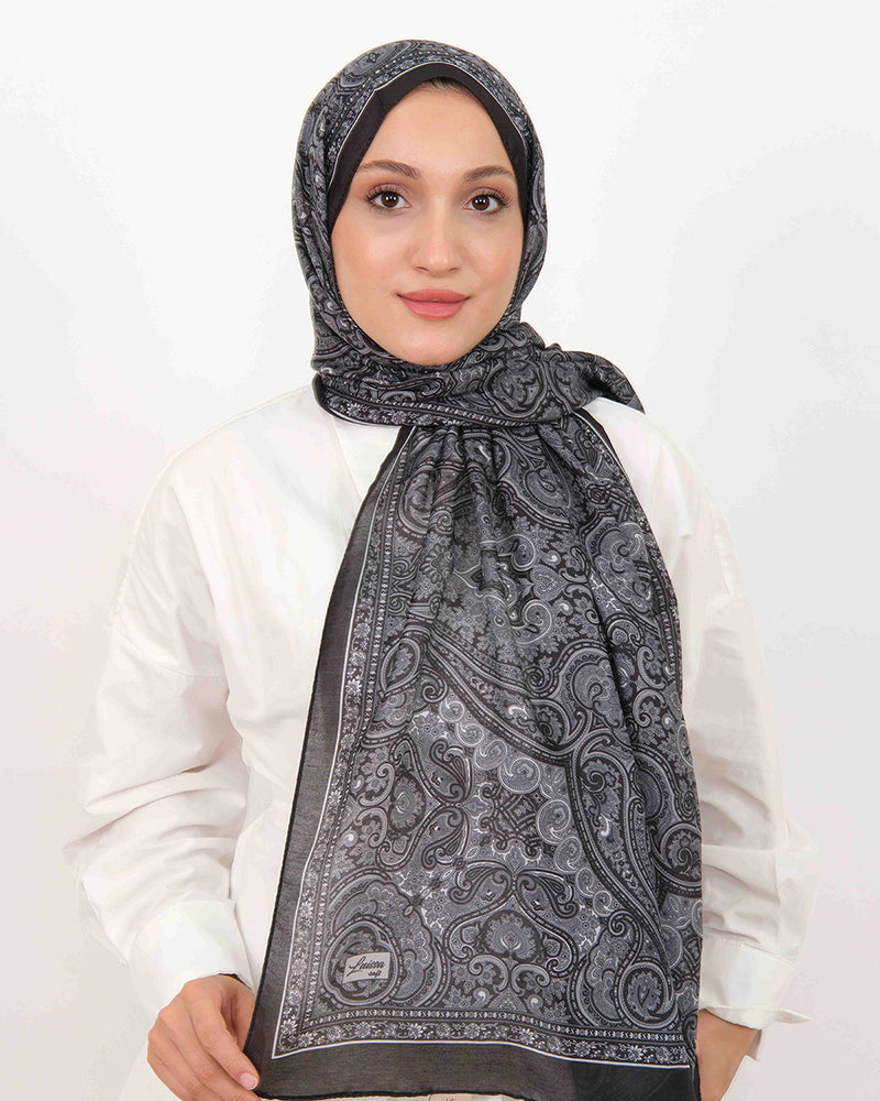 Soft Şal D059 Siyah, 75 × 185 cm şal – görsel 2