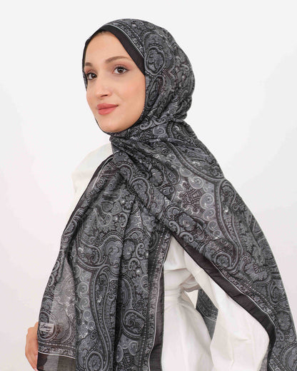 Soft Şal D059 Siyah, 75 × 185 cm şal – görsel 3